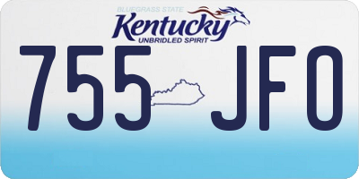 KY license plate 755JFO