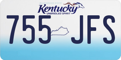 KY license plate 755JFS