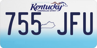 KY license plate 755JFU