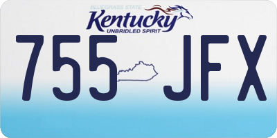 KY license plate 755JFX