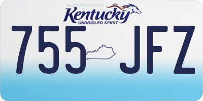 KY license plate 755JFZ