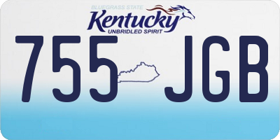 KY license plate 755JGB