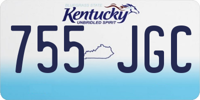 KY license plate 755JGC