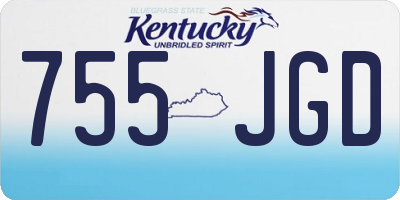 KY license plate 755JGD