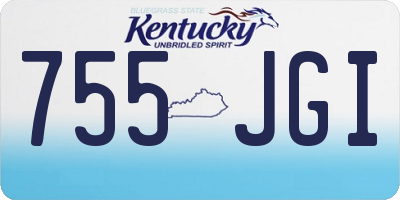 KY license plate 755JGI