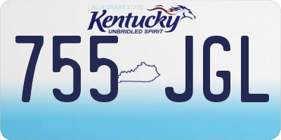 KY license plate 755JGL