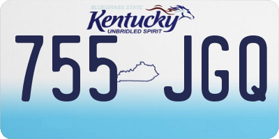 KY license plate 755JGQ