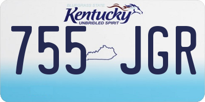 KY license plate 755JGR