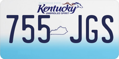 KY license plate 755JGS
