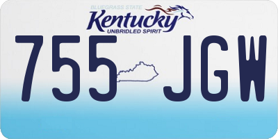 KY license plate 755JGW