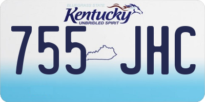 KY license plate 755JHC
