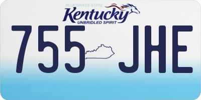 KY license plate 755JHE