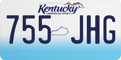 KY license plate 755JHG