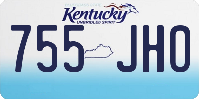KY license plate 755JHO