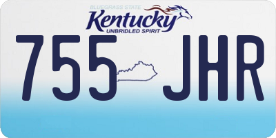 KY license plate 755JHR