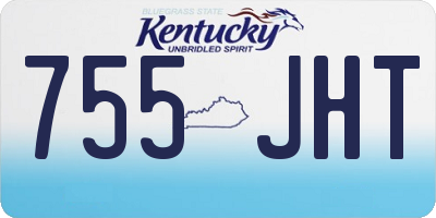 KY license plate 755JHT