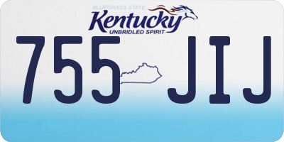 KY license plate 755JIJ