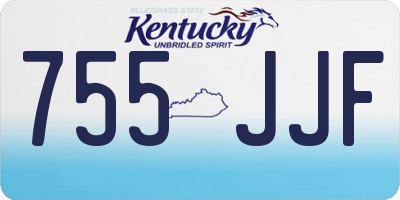 KY license plate 755JJF