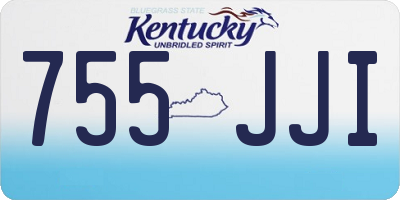 KY license plate 755JJI