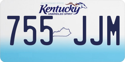 KY license plate 755JJM