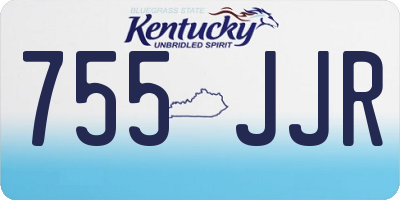 KY license plate 755JJR