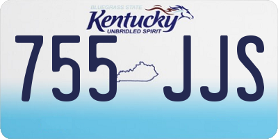 KY license plate 755JJS