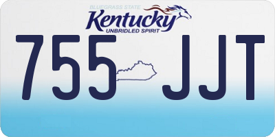 KY license plate 755JJT