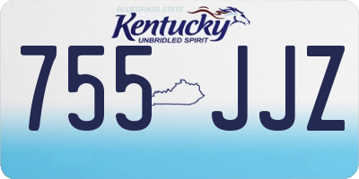 KY license plate 755JJZ
