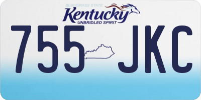 KY license plate 755JKC