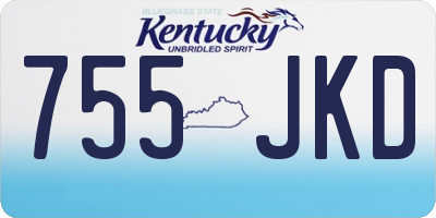 KY license plate 755JKD