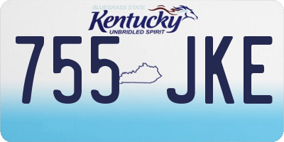 KY license plate 755JKE