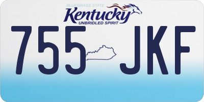 KY license plate 755JKF