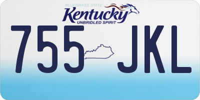 KY license plate 755JKL