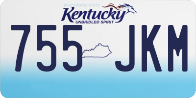 KY license plate 755JKM