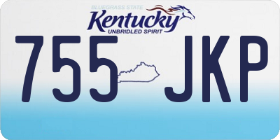 KY license plate 755JKP