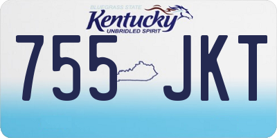 KY license plate 755JKT