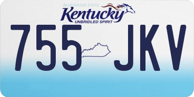 KY license plate 755JKV
