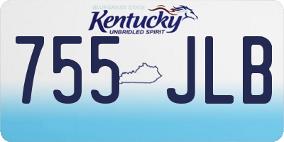 KY license plate 755JLB