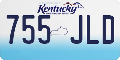 KY license plate 755JLD