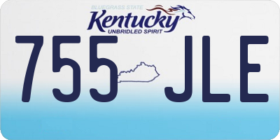 KY license plate 755JLE