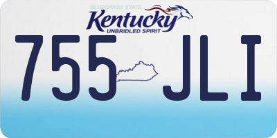 KY license plate 755JLI