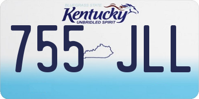 KY license plate 755JLL