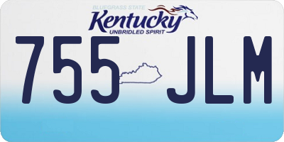 KY license plate 755JLM