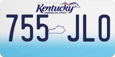 KY license plate 755JLO
