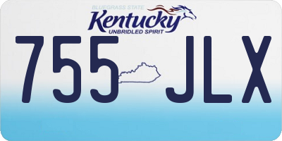 KY license plate 755JLX