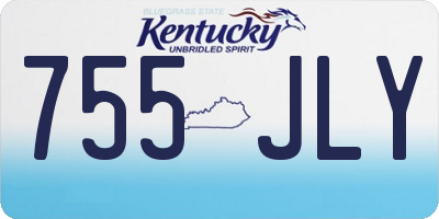 KY license plate 755JLY
