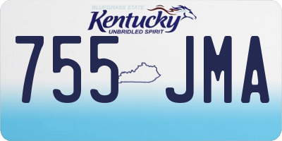 KY license plate 755JMA