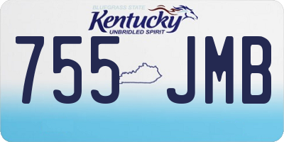 KY license plate 755JMB