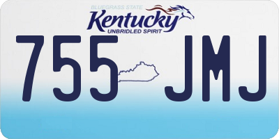 KY license plate 755JMJ