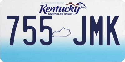 KY license plate 755JMK